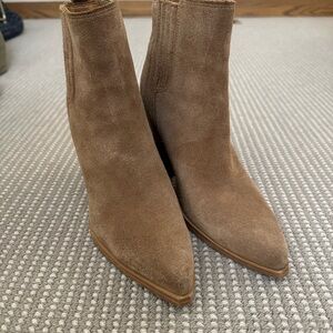 Marc Fisher Tan Suede Ankle Boots